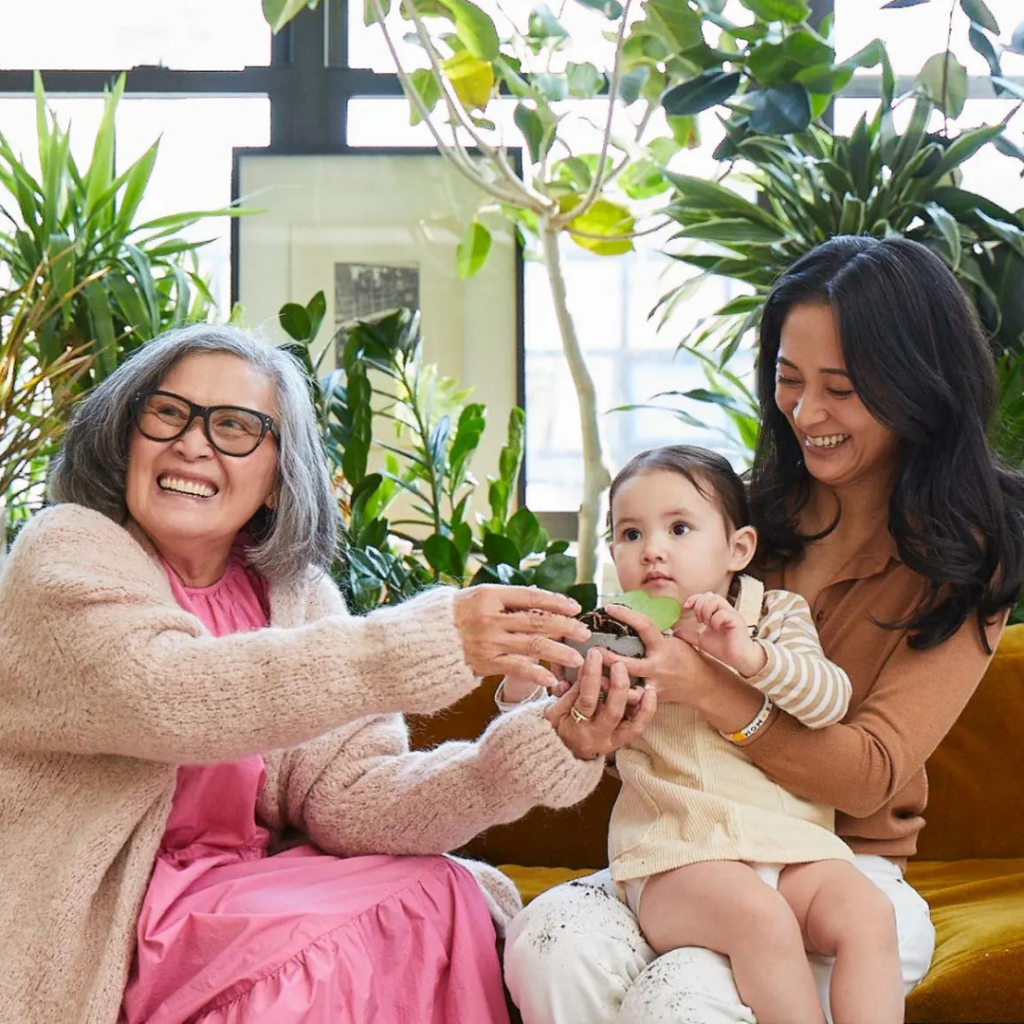 The founder of The Sill with her mom and daughter as part of Asian and women-owned businesses