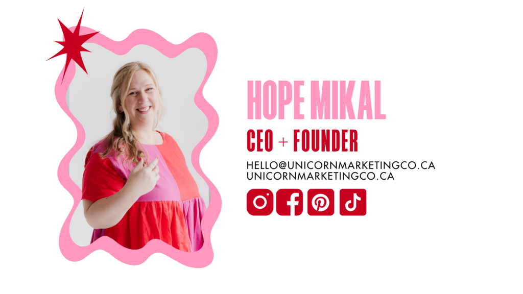 Hope Mikal, Host of Unicorn Marketing Co's podcast Magic Hour Podcast.